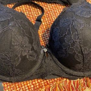 Black lace bra